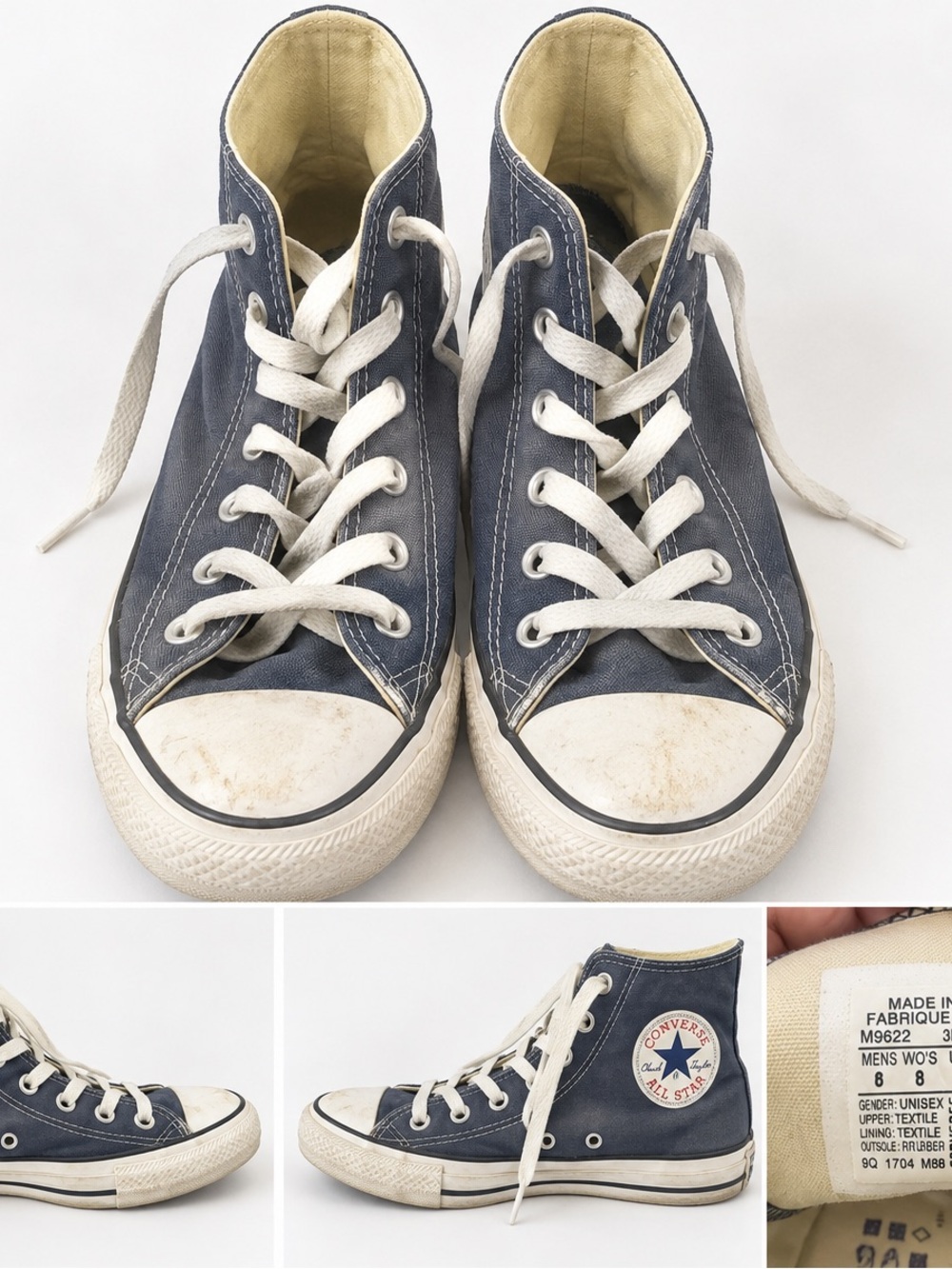 Converse Chuck Taylor All Star Navy High Top Sneakers M6 W8